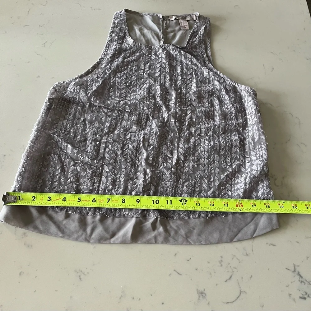 Forever 21 Gray Patterned Women's Top Size S - Picture 9 of 10